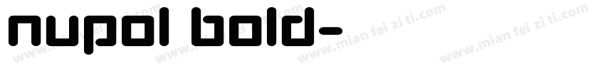 nupol bold字体转换